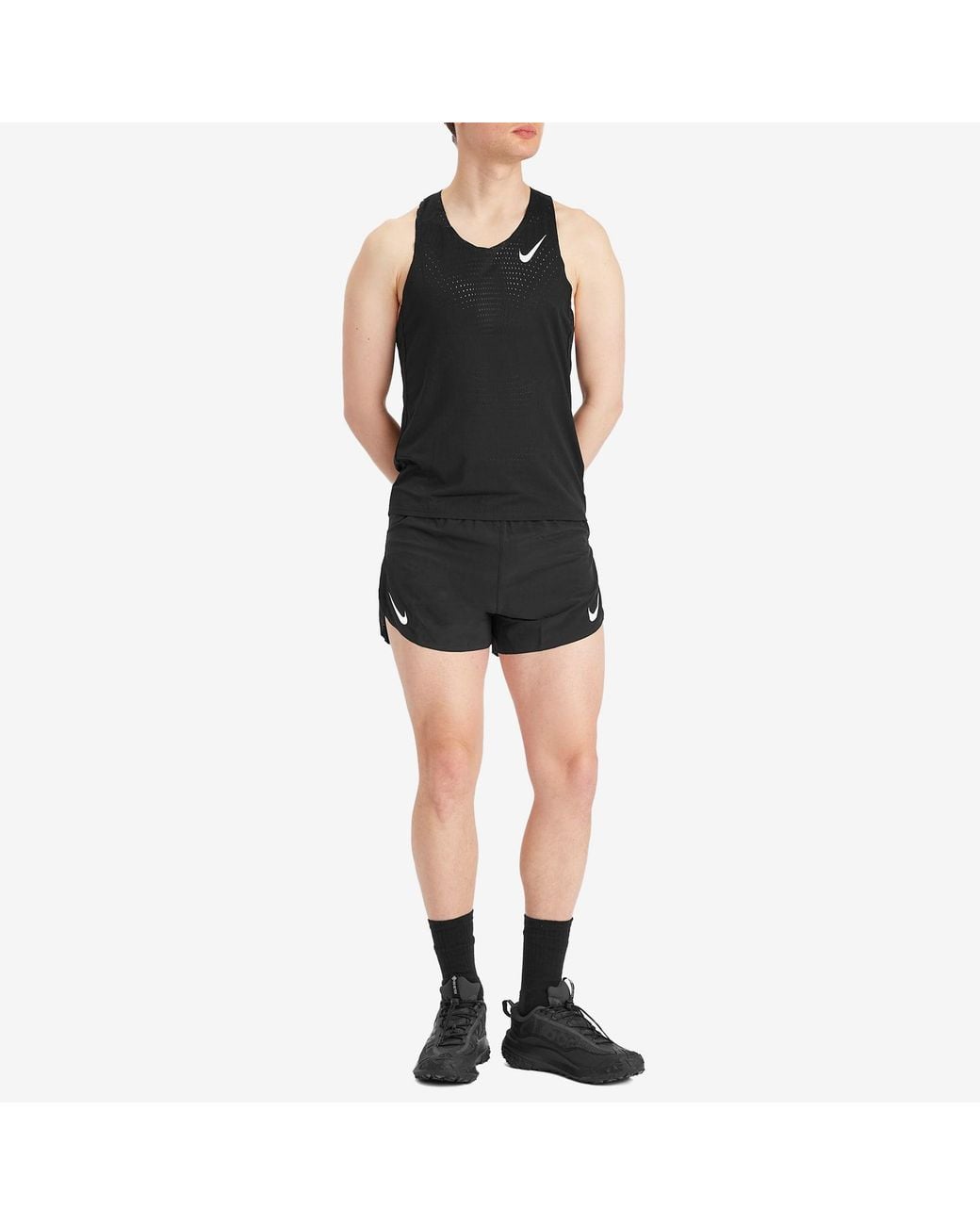 Nike Black Running Aeroswift Singlet for men