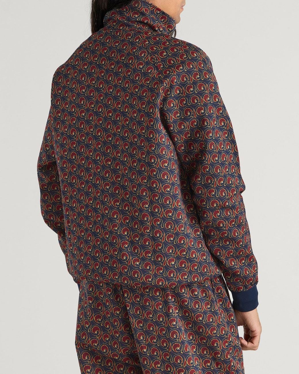Needles Brown Poly Jacquard Track Jacket for men