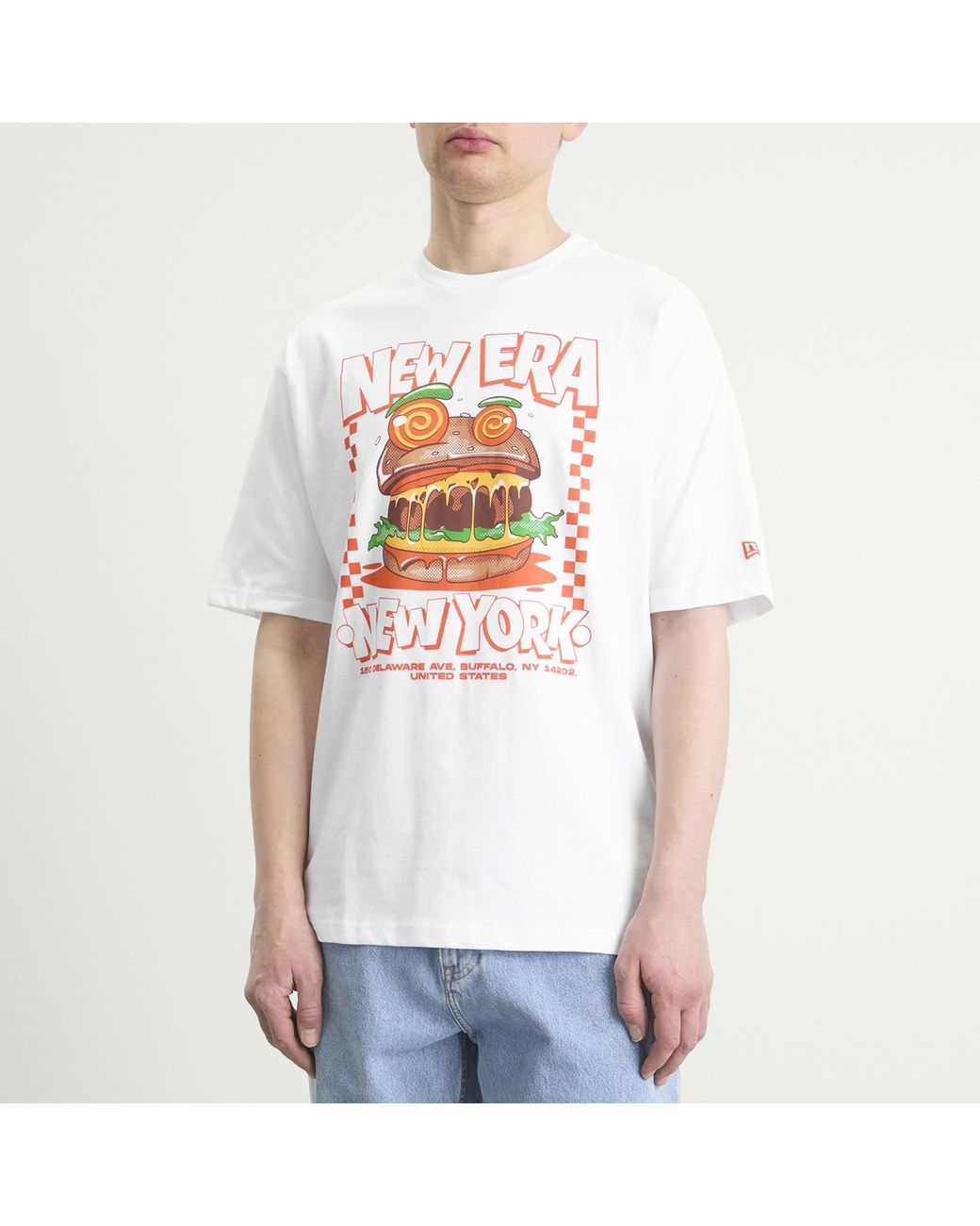 KTZ White Burger Graphic T-Shirt for men