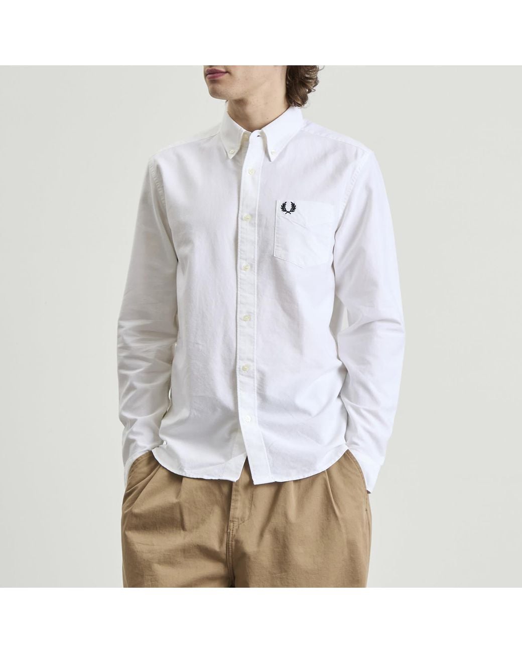 Fred Perry White Oxford Shirt for men