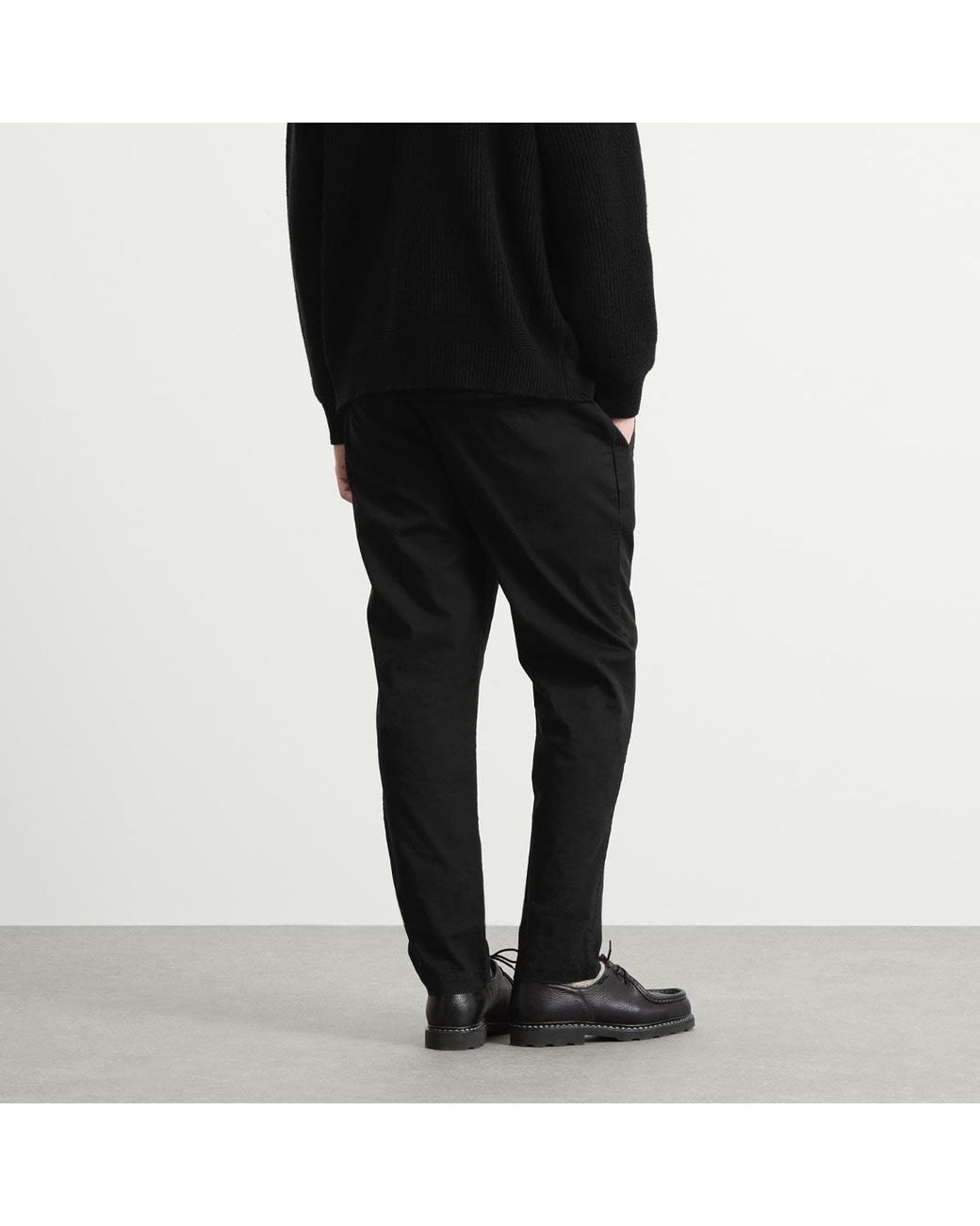 Folk Black Drawcord Trouser for men