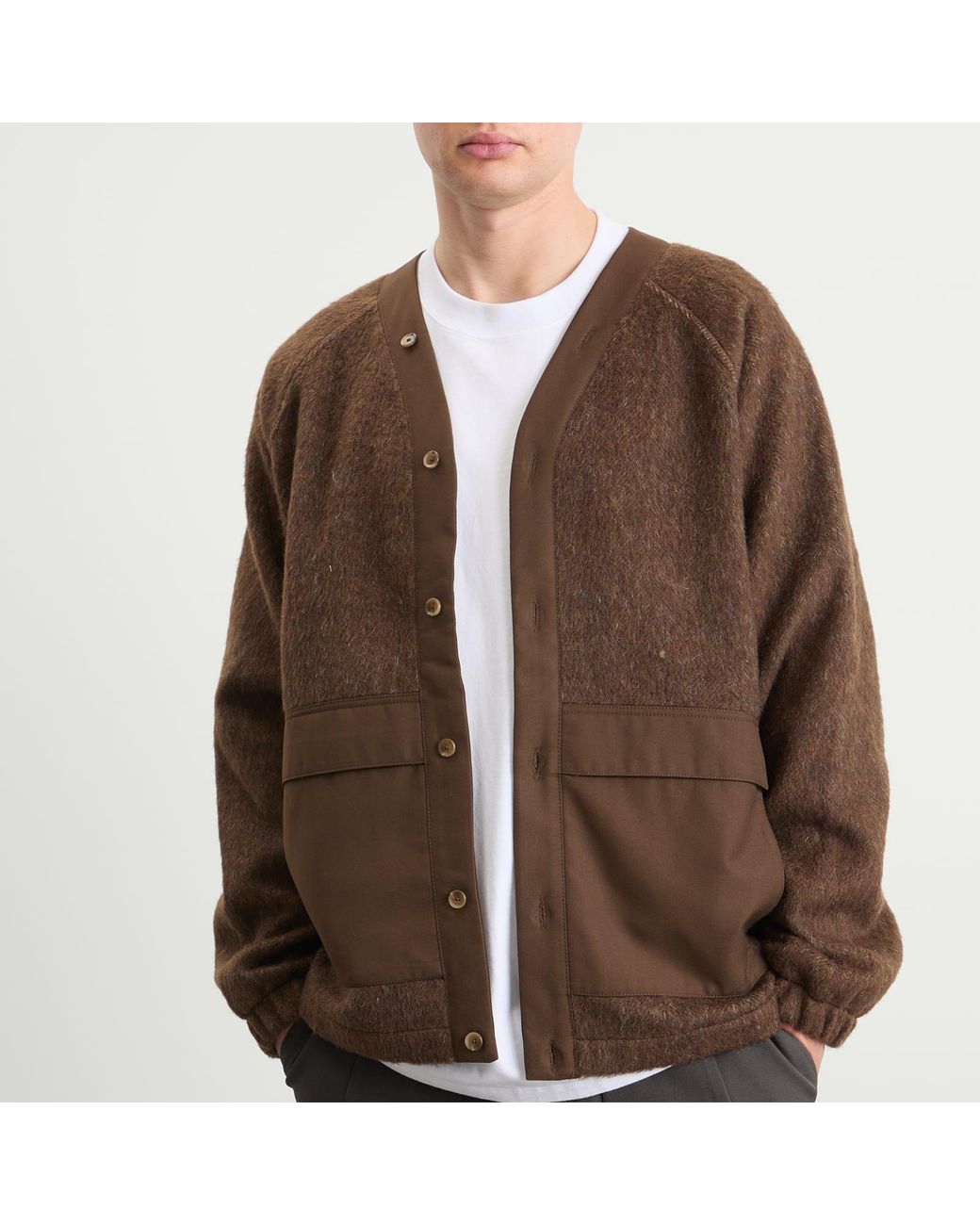 Merely Made Brown Berkut Cardigan for men