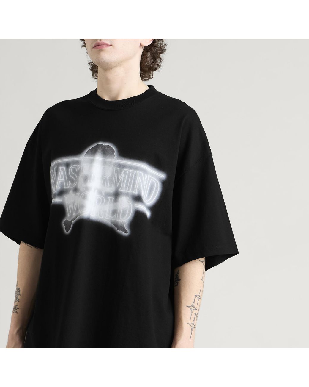 MASTERMIND WORLD Black Neon Logo T-Shirt for men