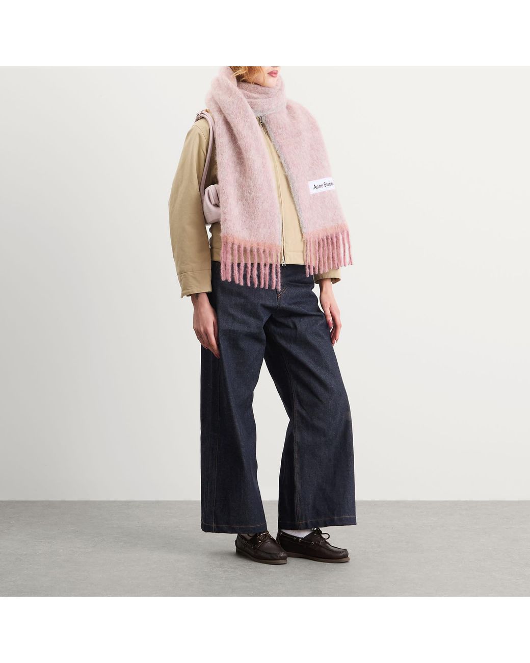 Acne Pink Vally Solid Scarf