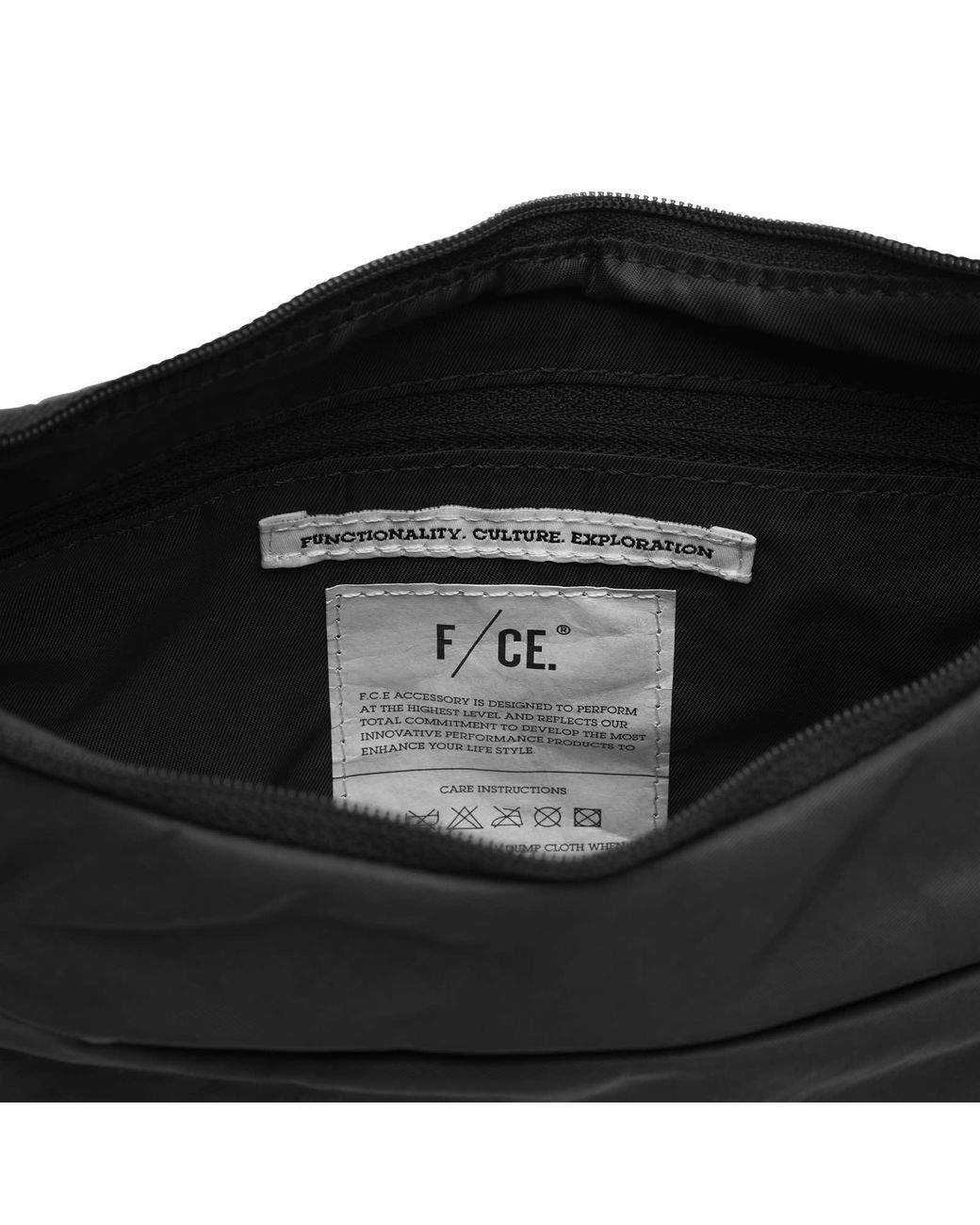 F/CE Black Textured Twill Pouch