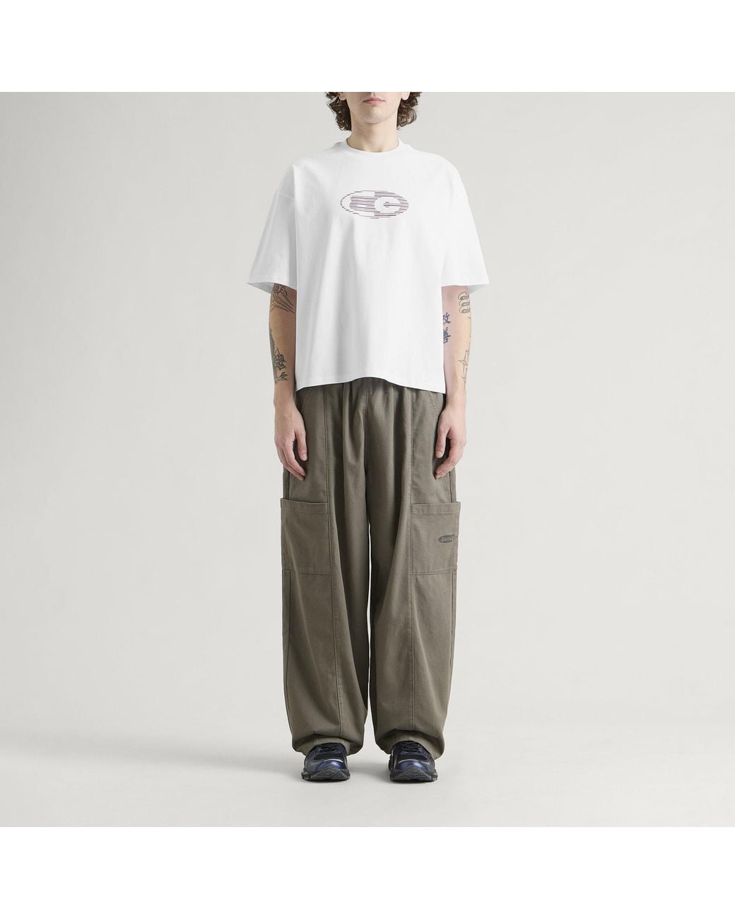 Bene Culture White Domino Stripe T-Shirt