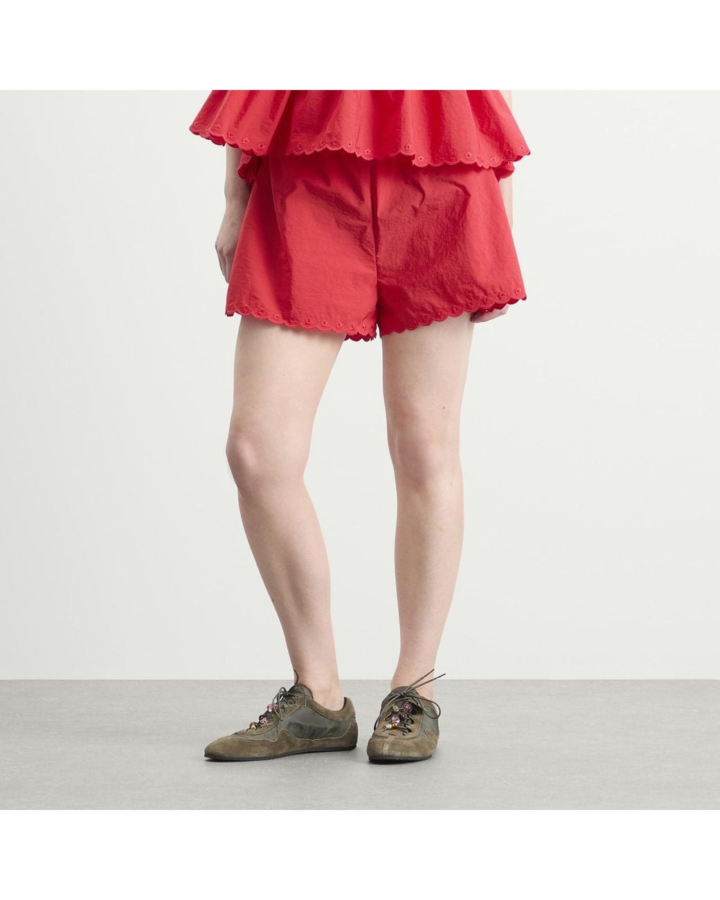 CECILIE BAHNSEN Red Blossom Shorts
