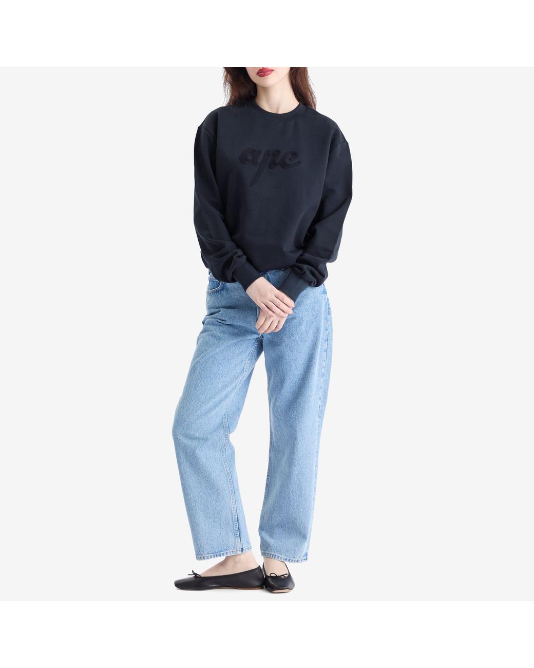 A.P.C. Blue Ethan Logo Sweatshirt