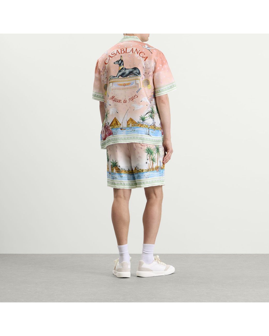 Casablanca Pink Ethereal Cuban Collar Shirt for men