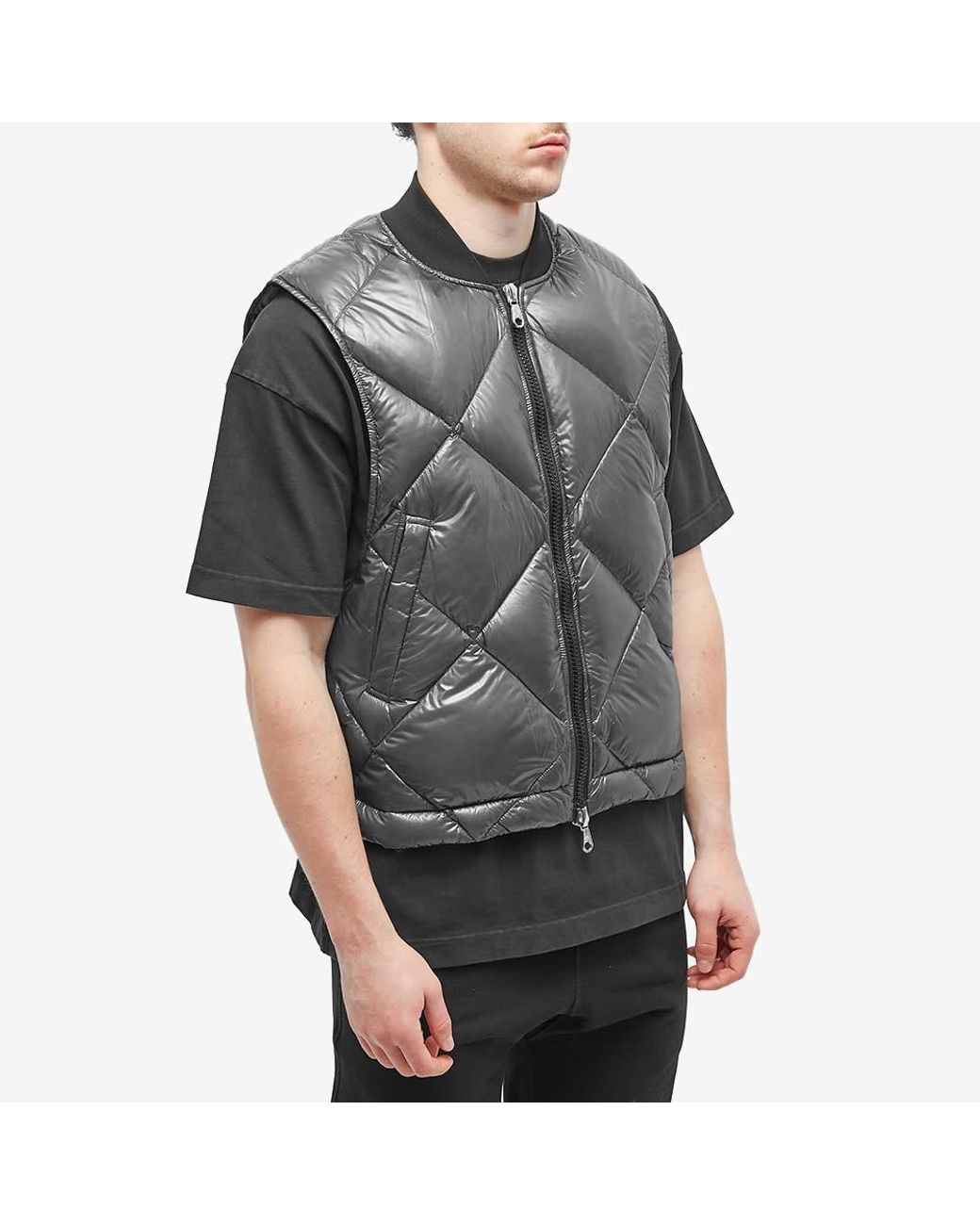 Cole Buxton Cb Quilted Vest in Grey for Men | Lyst UK