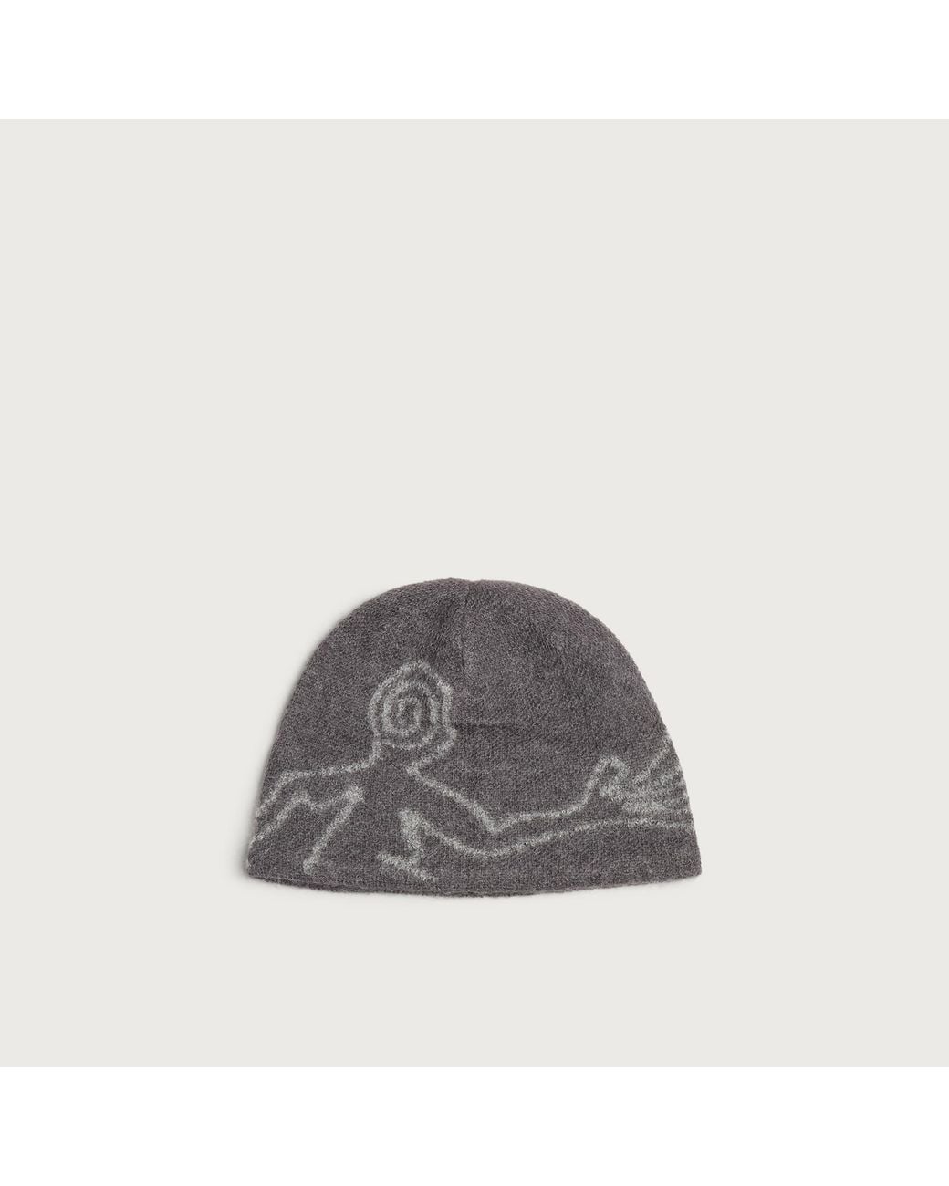 Hiking Patrol Gray Mascot Mohair Mixed Beanie for men