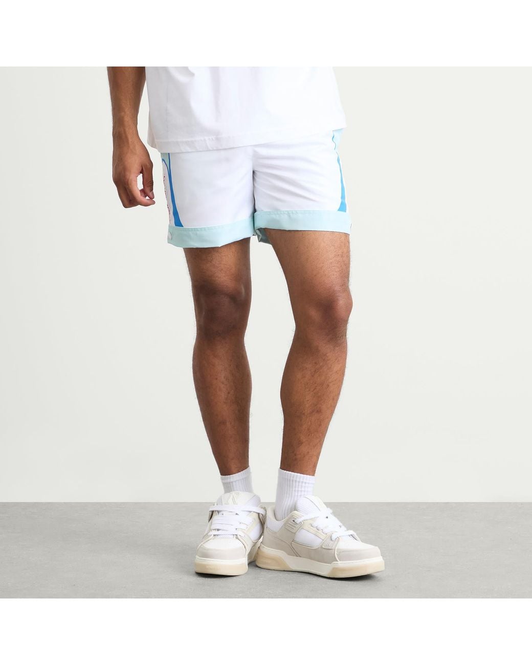 Casablanca Blue Fuji Printed Swim Shorts for men