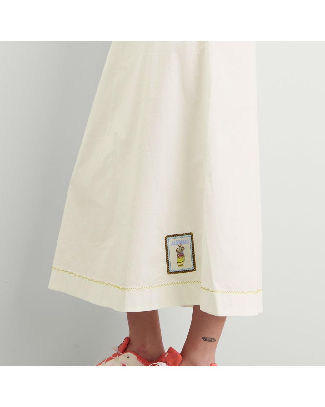 ALÉMAIS White Katerina Midi Dress