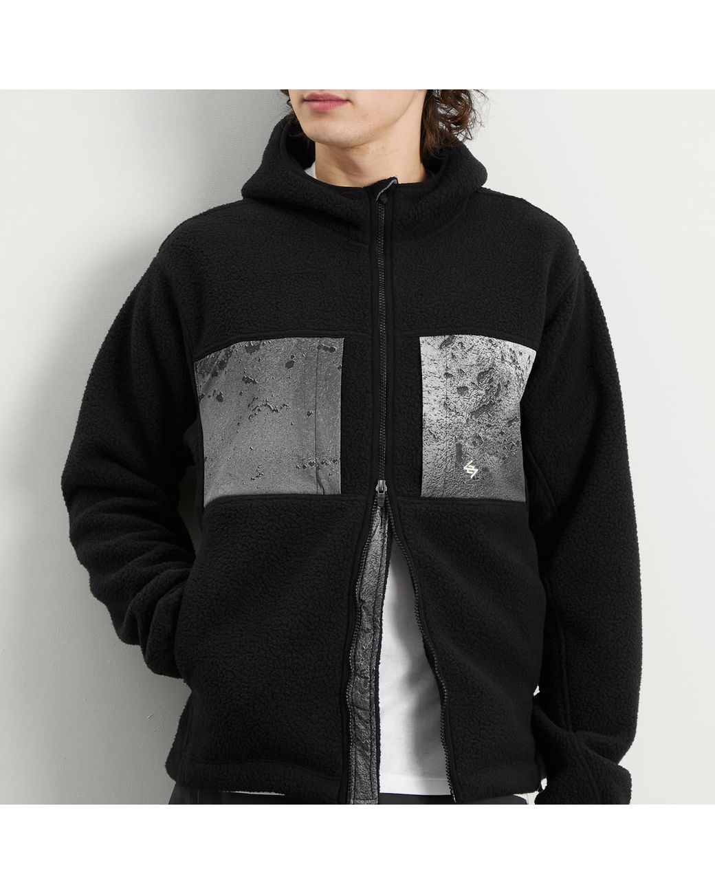 REPRESENT 247 Black Borg Fleece Jacket for men