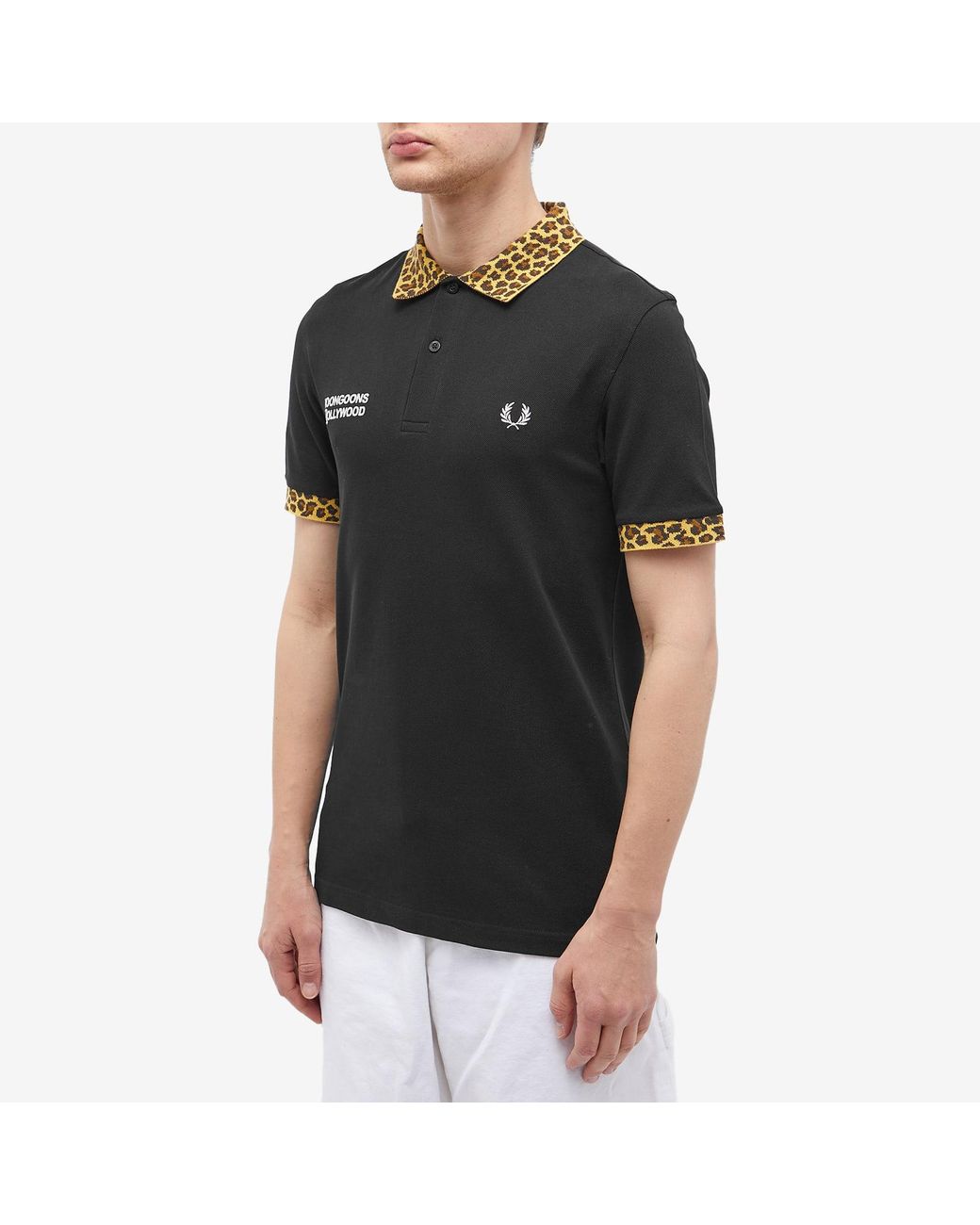 トップス FRED PERRY Noon Goons Printed Polo Shirt Fred Perry Men's x Noon Goons Printed Long Sleeve Polo Shirt