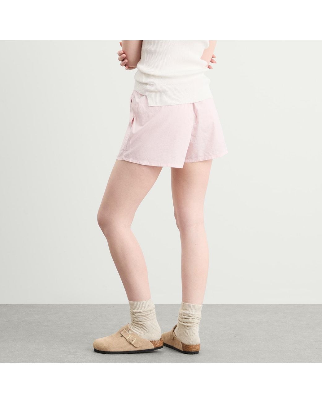 Calvin Klein Pink Cotton Poplin Sleep Short