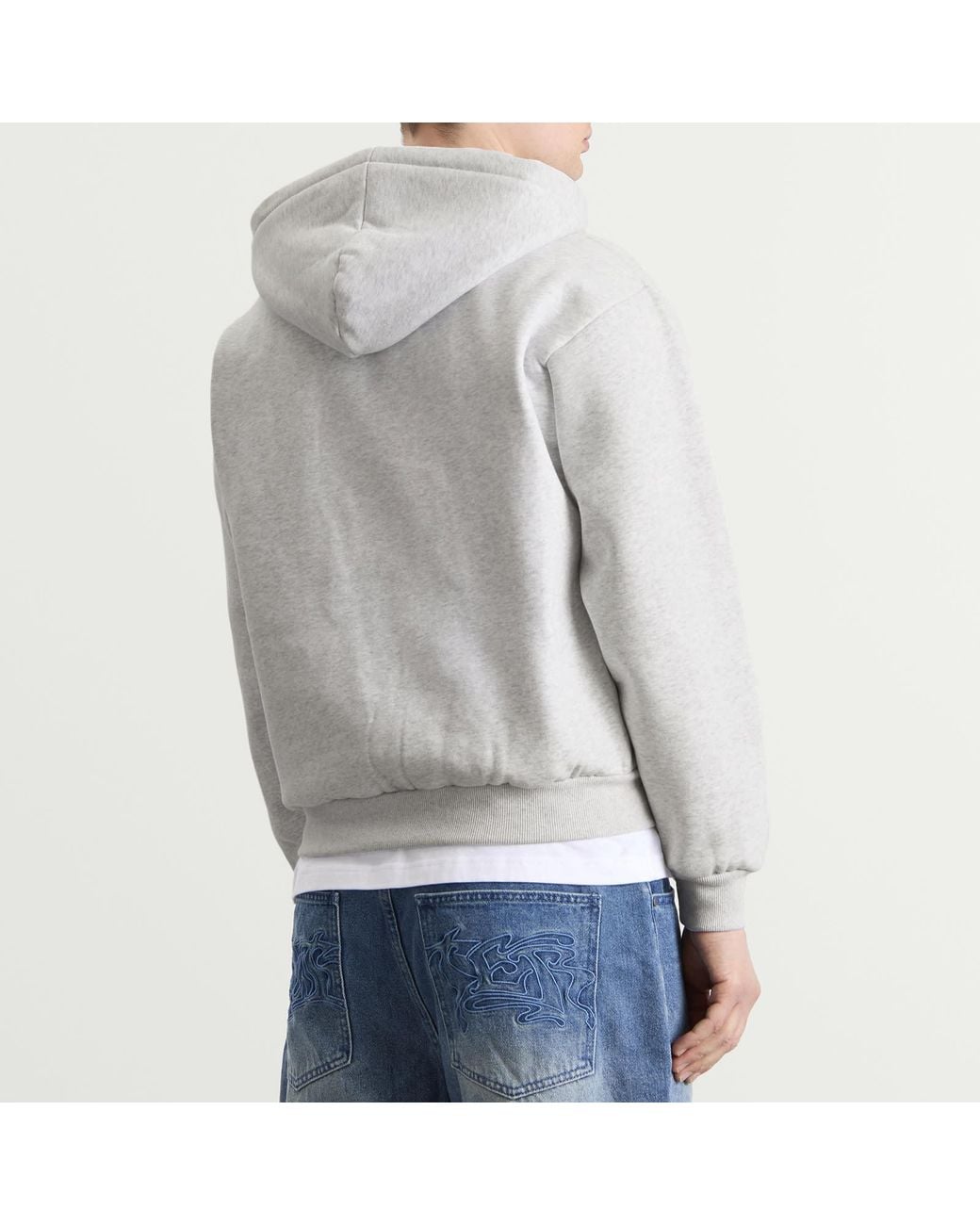 Butter Goods Gray Nail Logo Zip Hoodie for men