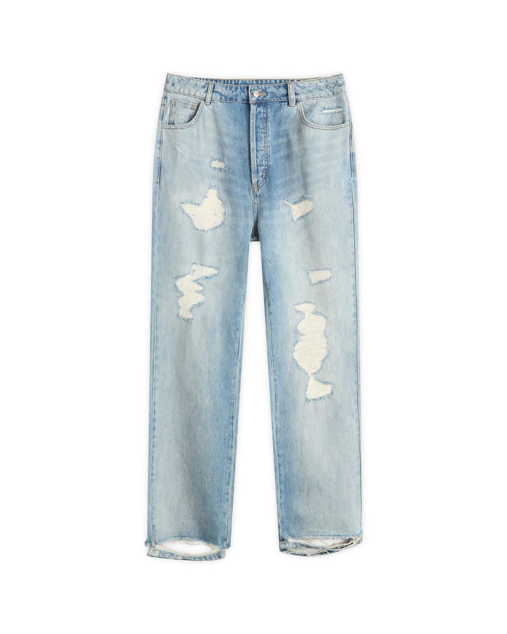 Cole Buxton Repaired Jeans in Blue for Men | Lyst