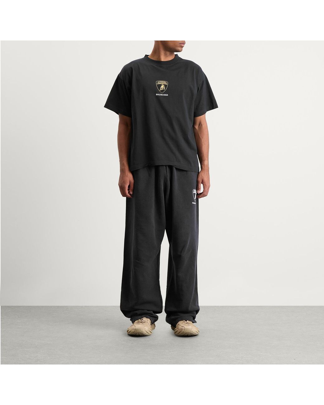 Balenciaga Lamborghini Shield Dry Jersey Boxy T-Shirt in Balenciaga Lamborghini Shield Dry Jersey Boxy T-Shirt in