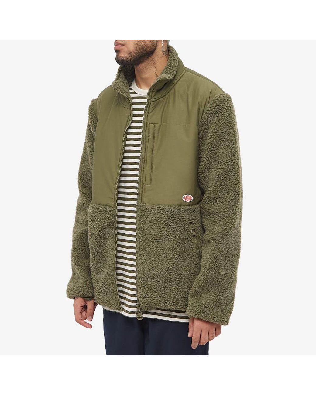 Armor Lux Fleece Jacket in Green for Men | Lyst UK