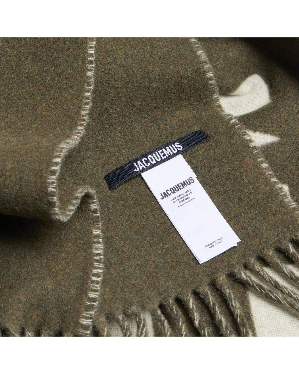 Jacquemus Green Logo Scarf for men