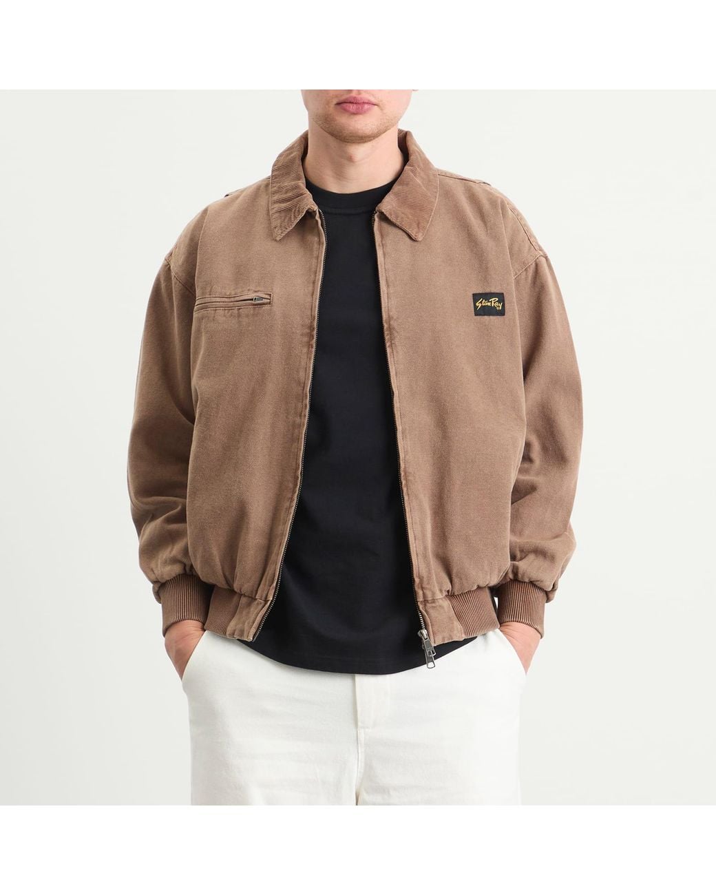 Stan Ray Brown Roughneck Collared Bomber Jacket for men