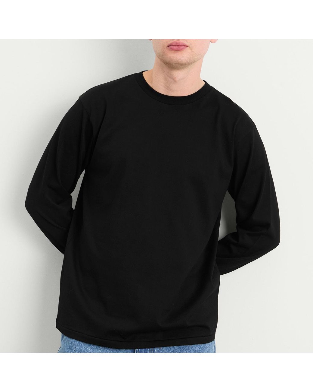 AURALEE Luster Plaiting L/S Tee in Black for Men | Lyst