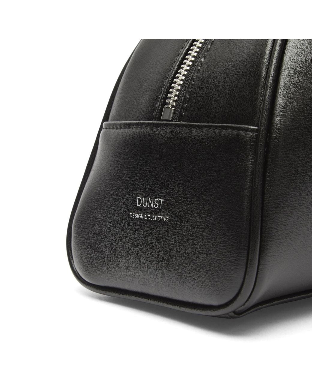 DUNST Black Leather Bowling Bag