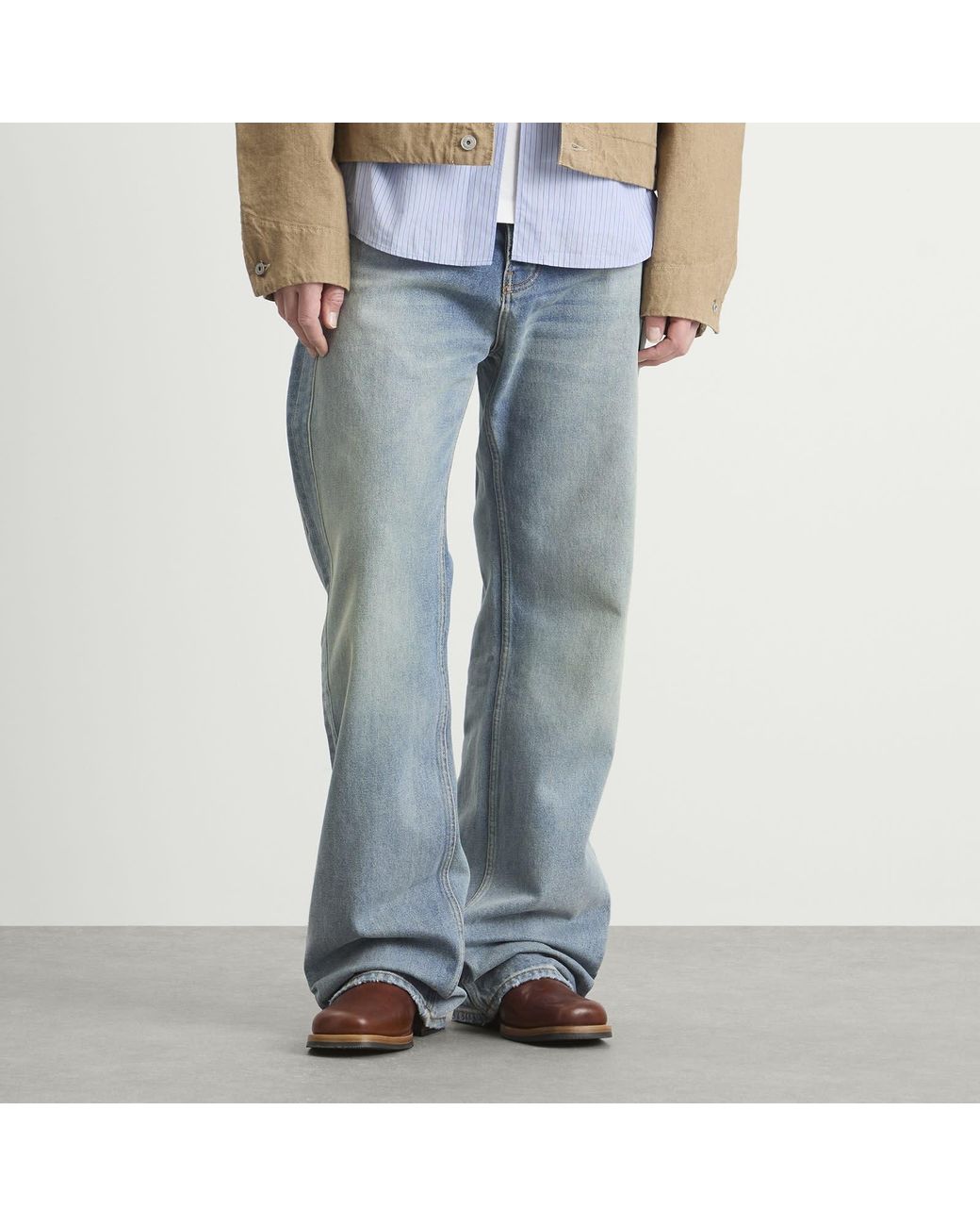 Rhude Blue Relaxed Traxedo Denim Jeans for men