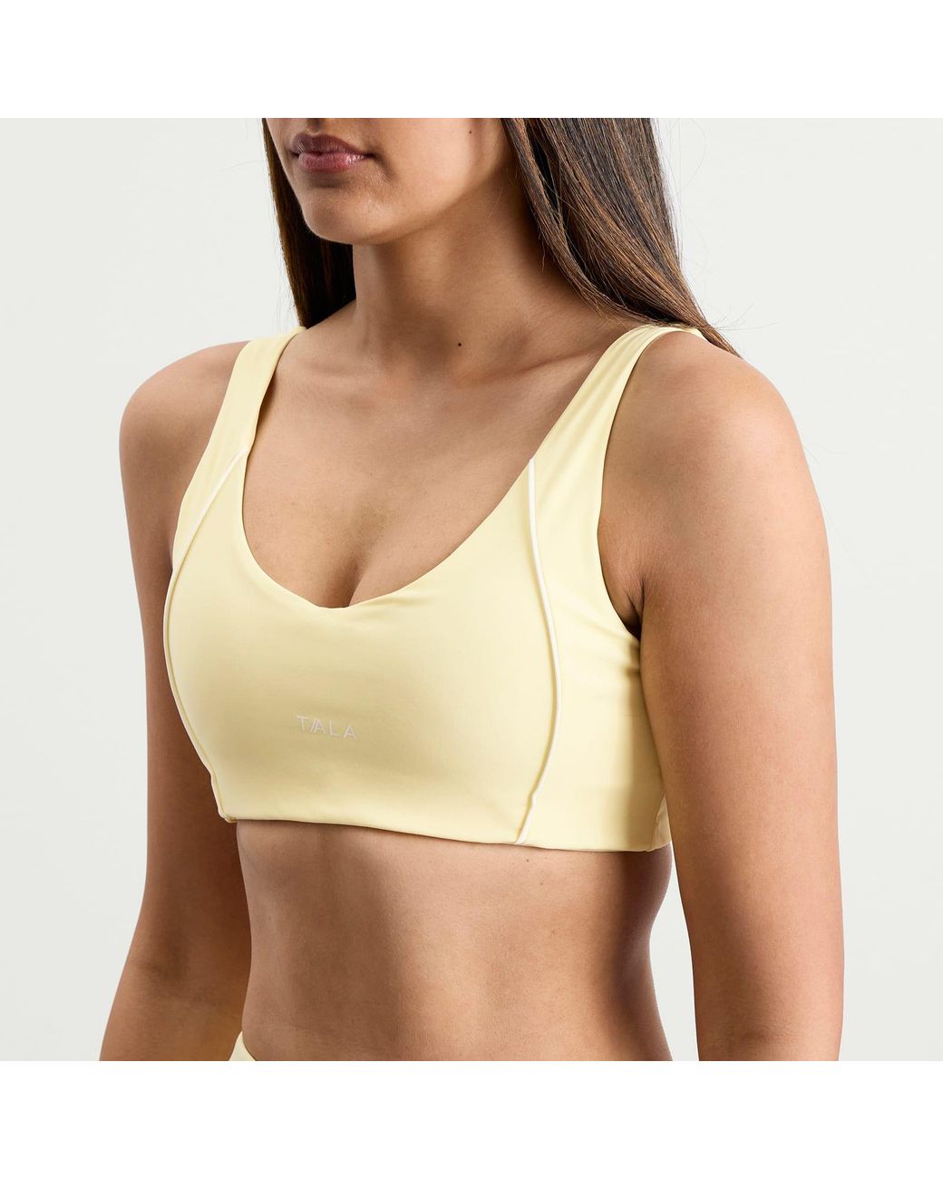 Tala Natural Skinluxe Contrast Piping Sports Bra