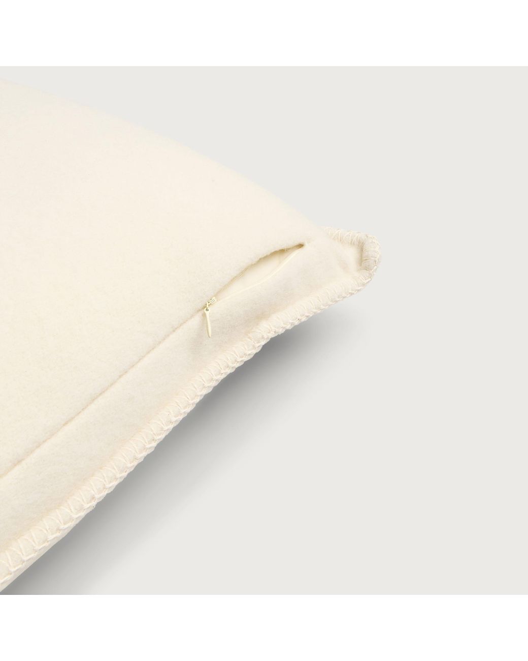 Tekla White Lambswool Cushion