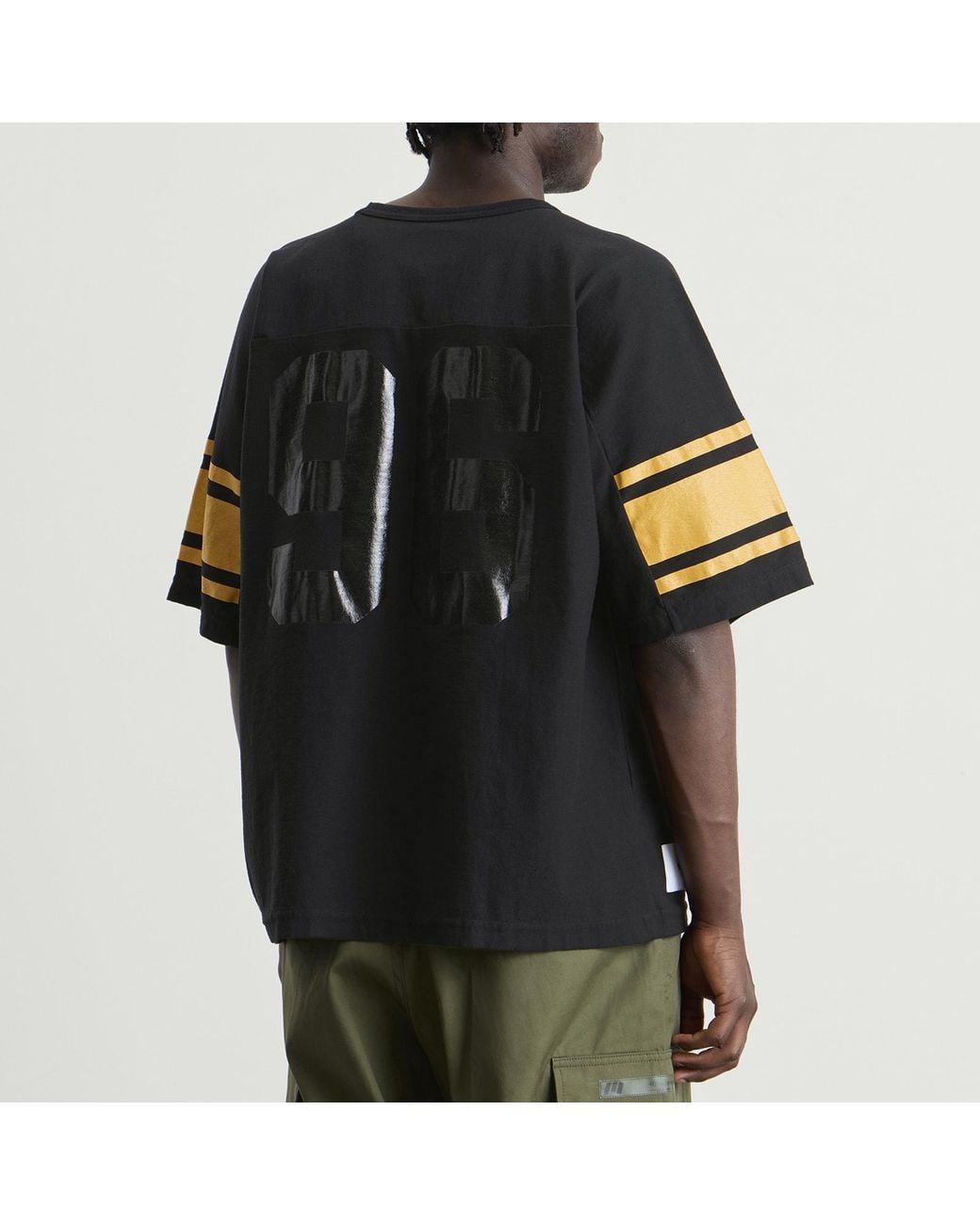 (w)taps Black Qb Short Sleeve Football Shirt for men
