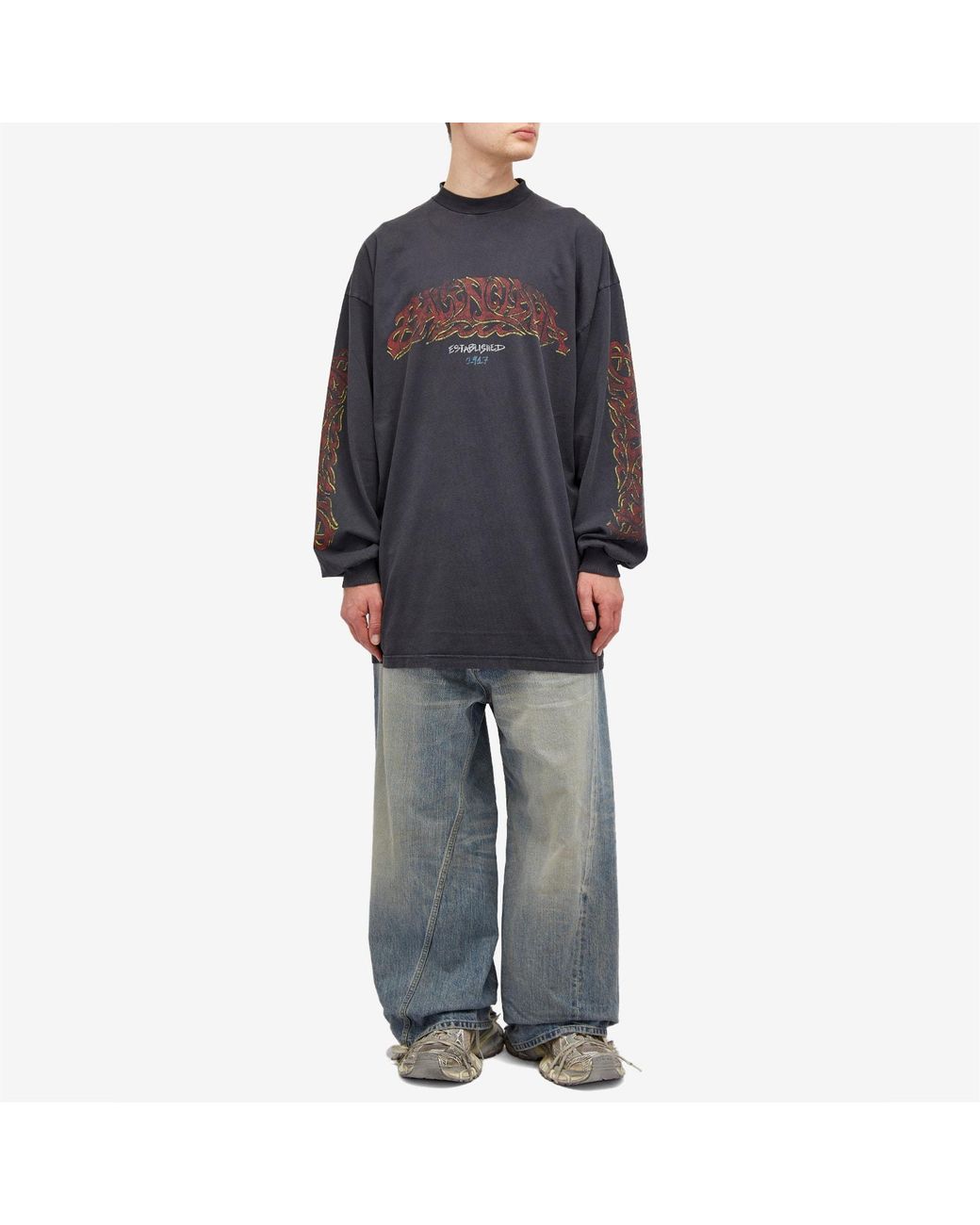 Balenciaga Twisted Seam Jeans in Blue for Men | Lyst