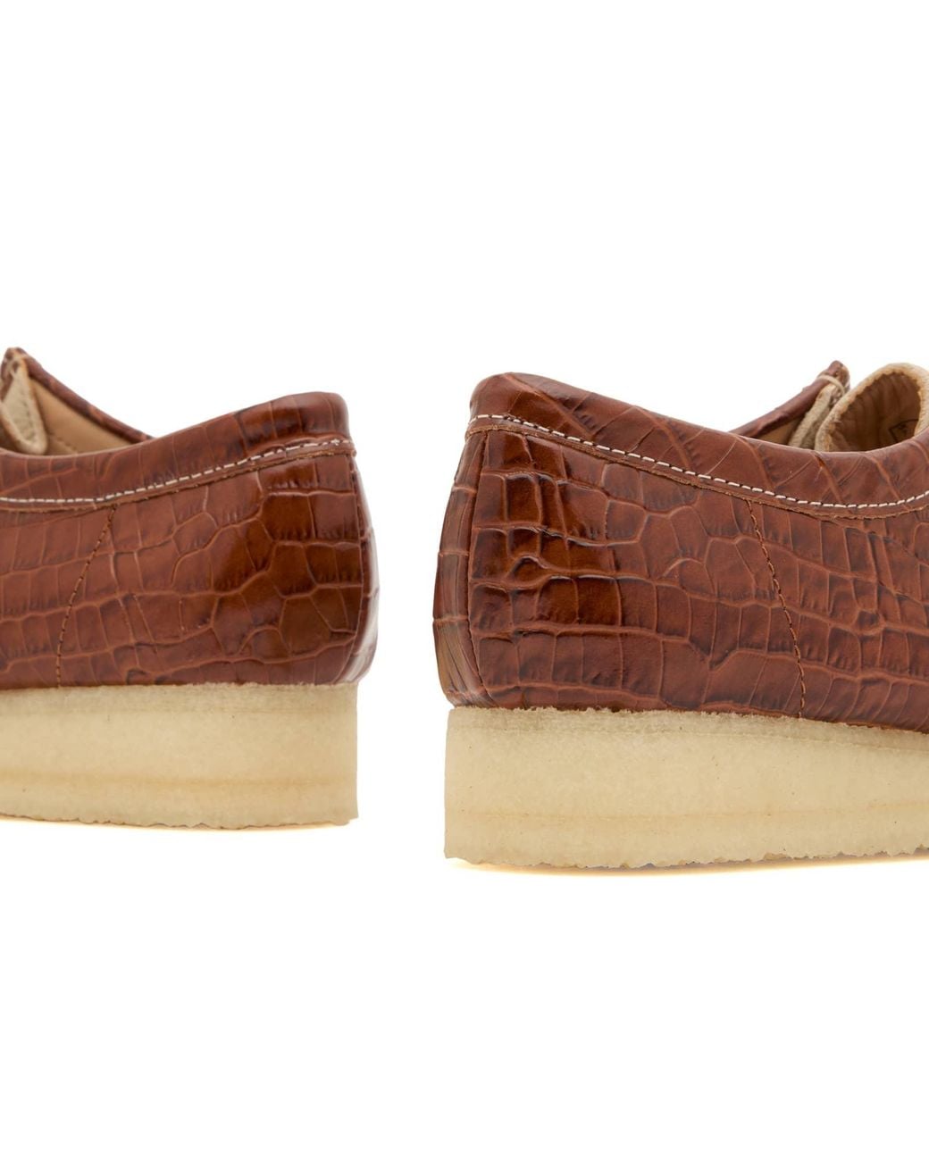 Clarks Brown Croc Patent Wallabee Boot