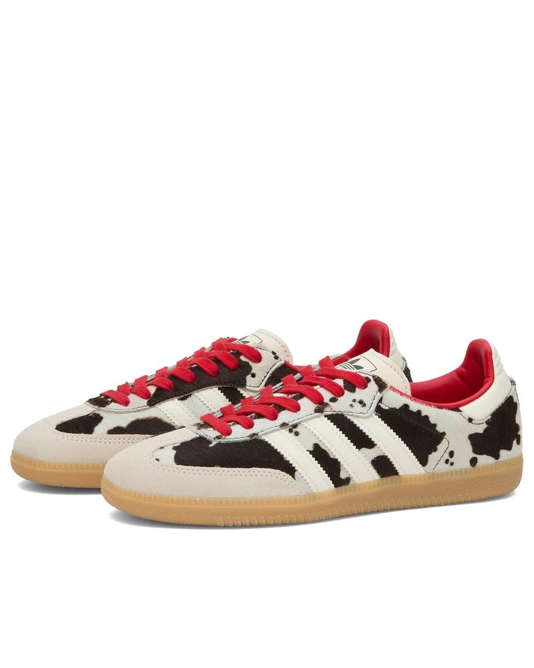 Adidas Red Samba Og Cow Sneakers