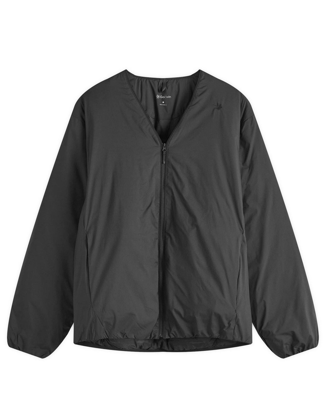 goldwin-Black-V-Neck-Zip-Down-