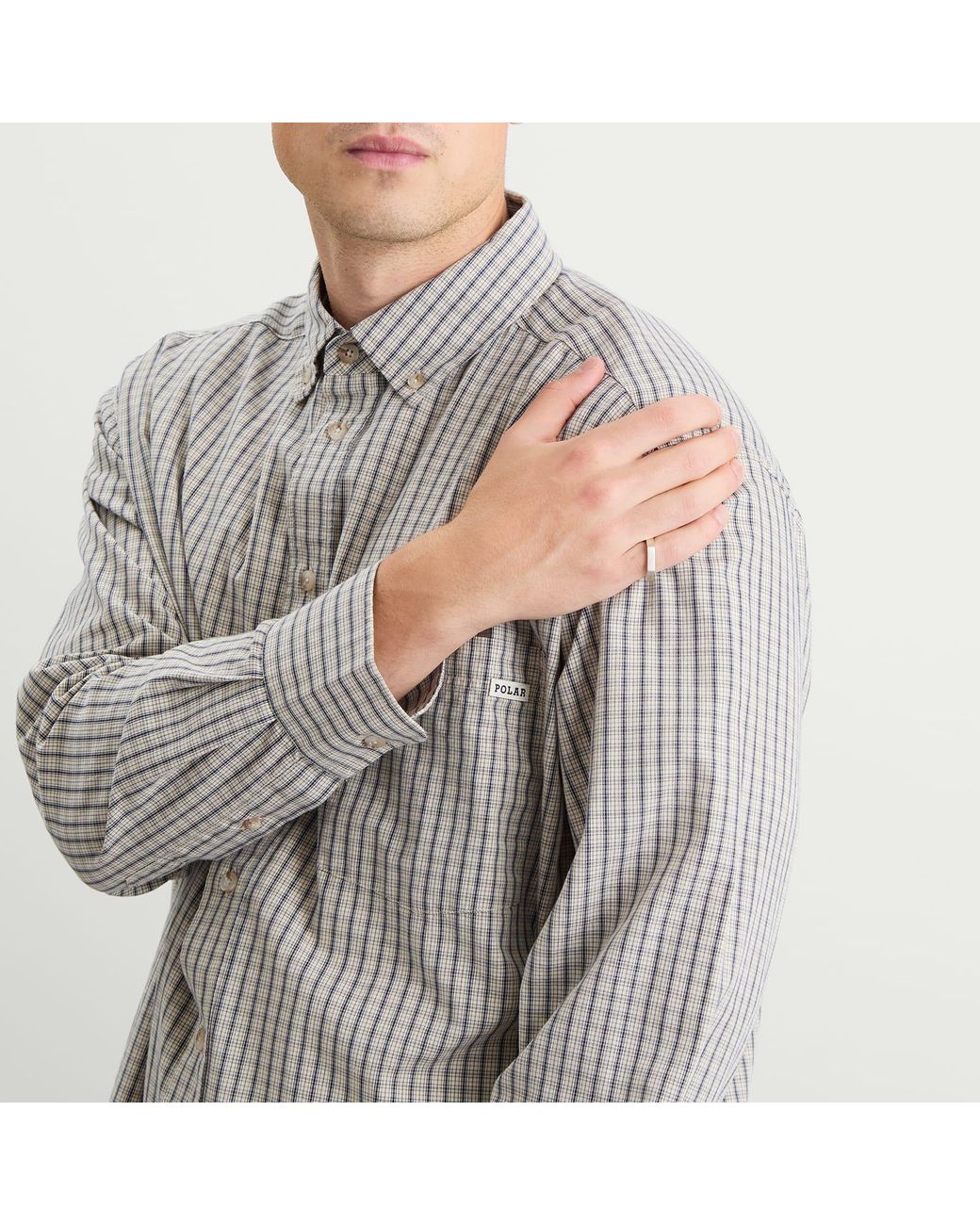 Serge Denimes White Hex Ring for men