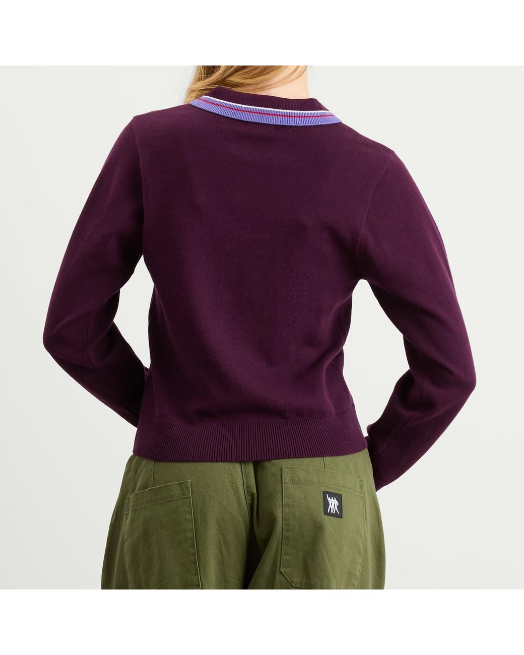 Obey Purple Goalie Polo Sweater