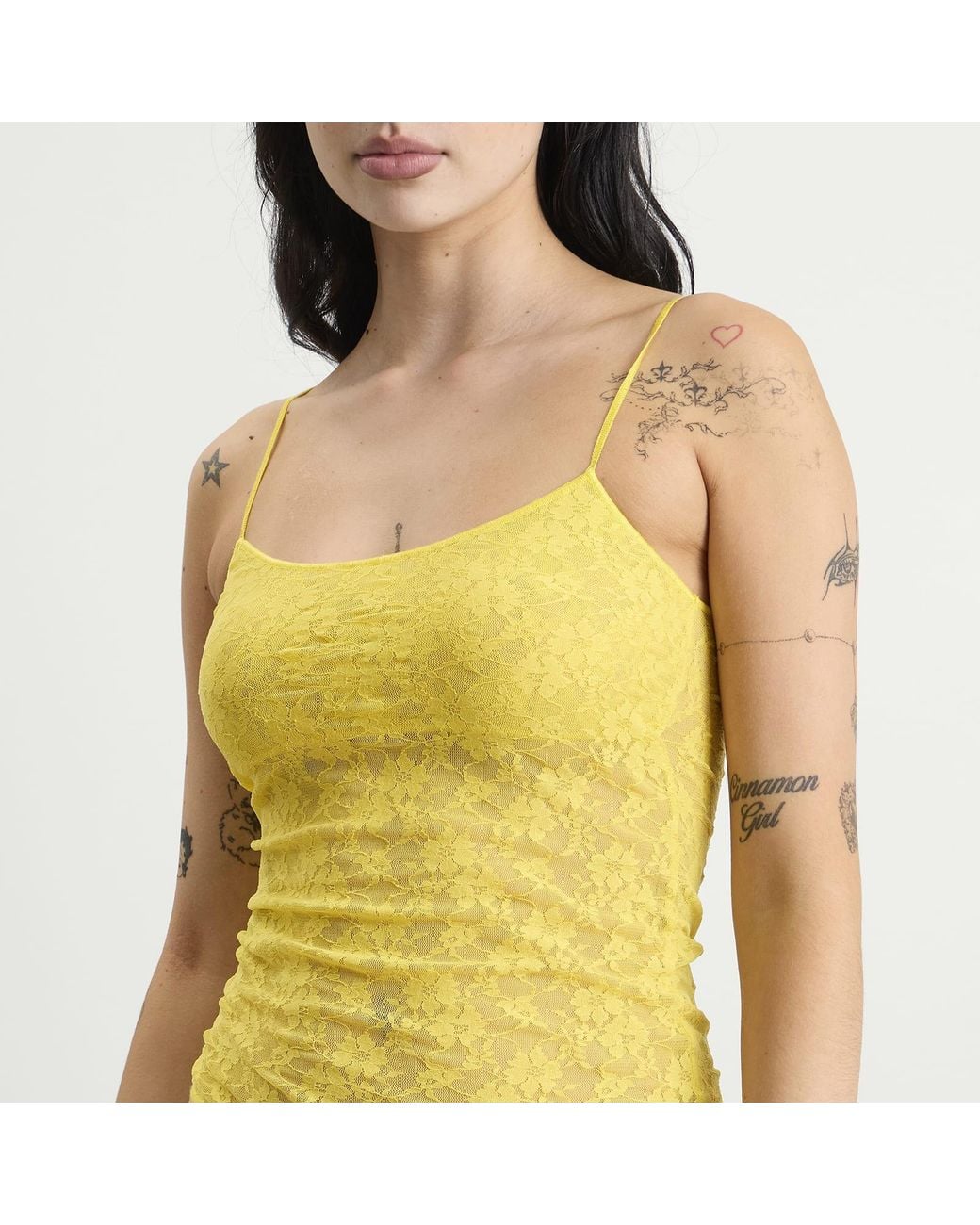 Fruity Booty Yellow Lace Vest