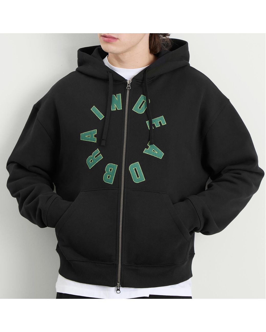 Brain Dead Collegiate Zip Hoodie in Black for Men | Lyst