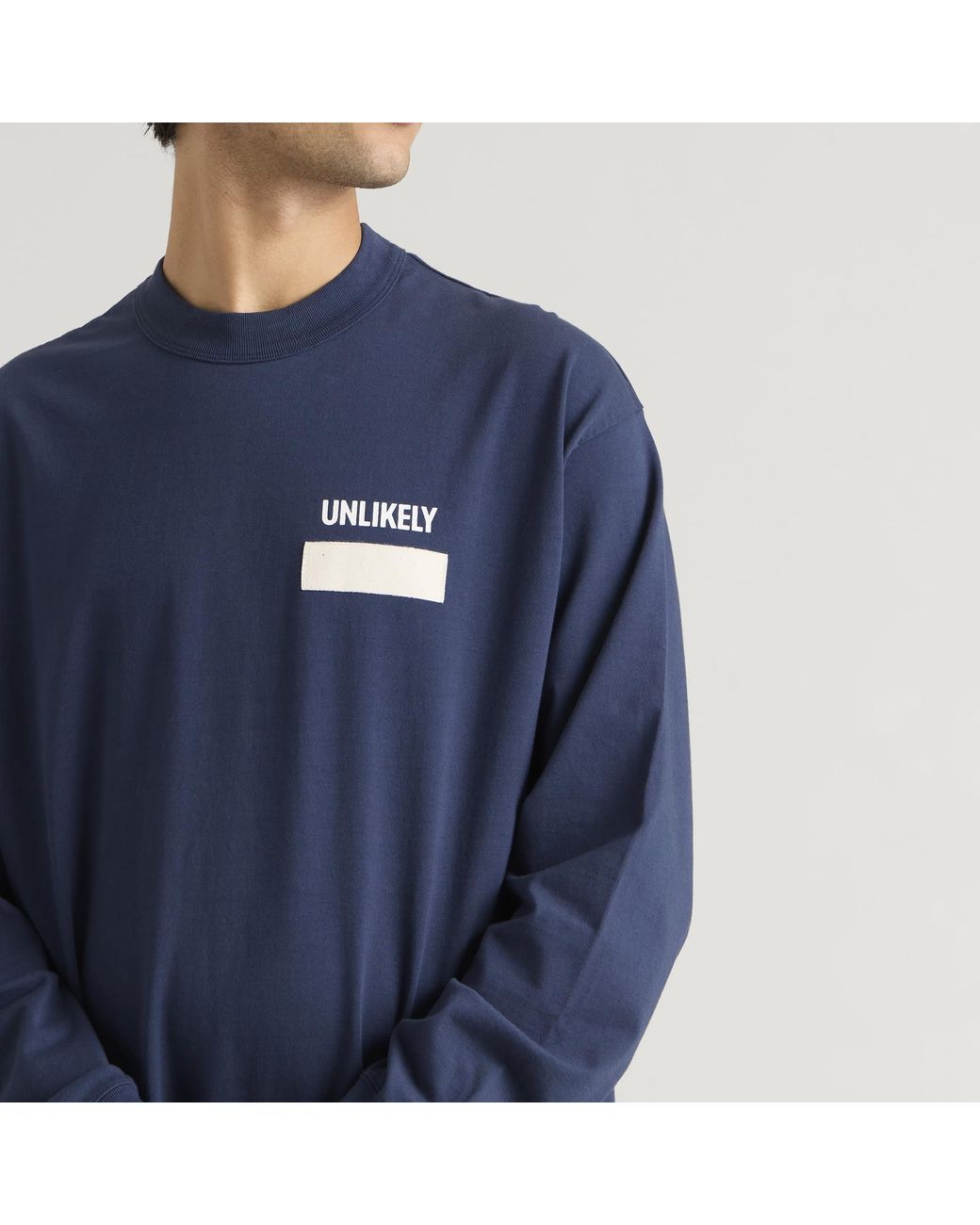 Unlikely Dry Goods Blue Long Sleeve Team T-Shirt for men