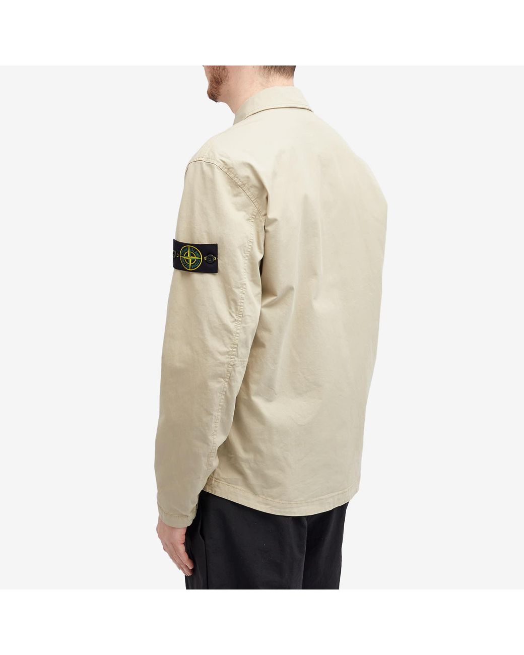 ジャケット・アウター STONE  Supima Cotton Twill Jacket Stone Island Supima Cotton Twill Stretch-Tc Zip Shirt Jacket in
