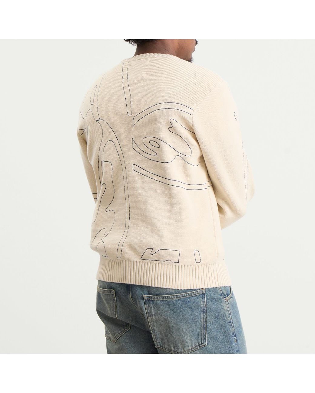 Arte' Natural All Over Circle Logo Knit Jumper for men