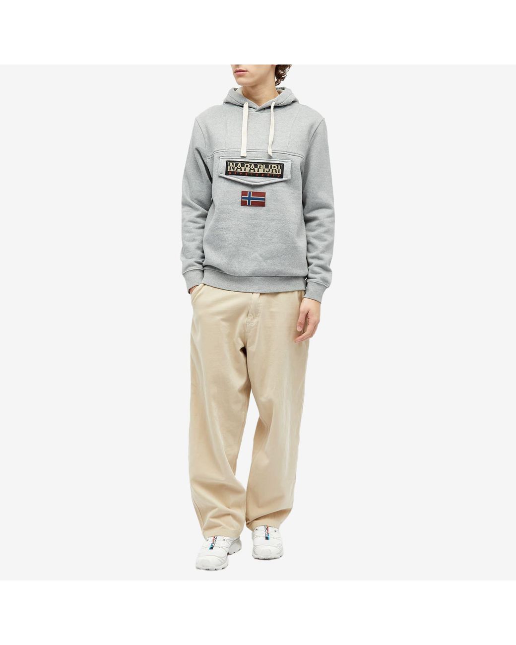 Napapijri burgee hoodie grey sale