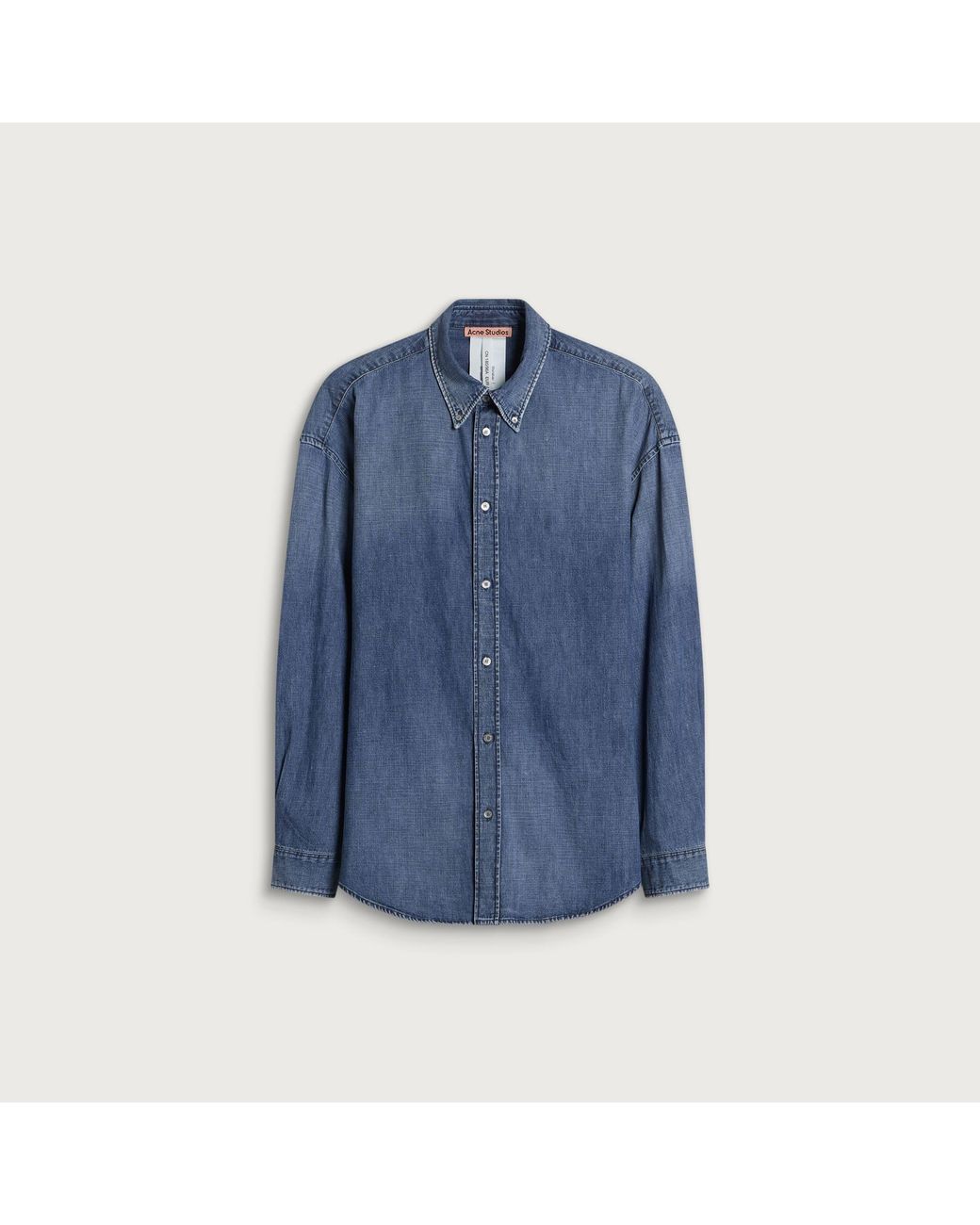 Acne Blue Setar Easy Denim Shirt for men