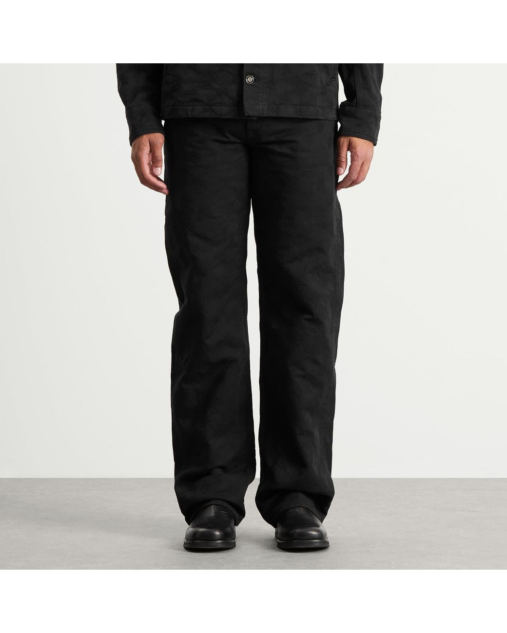Casablanca Black Denim Straight Leg Monogram Jeans for men