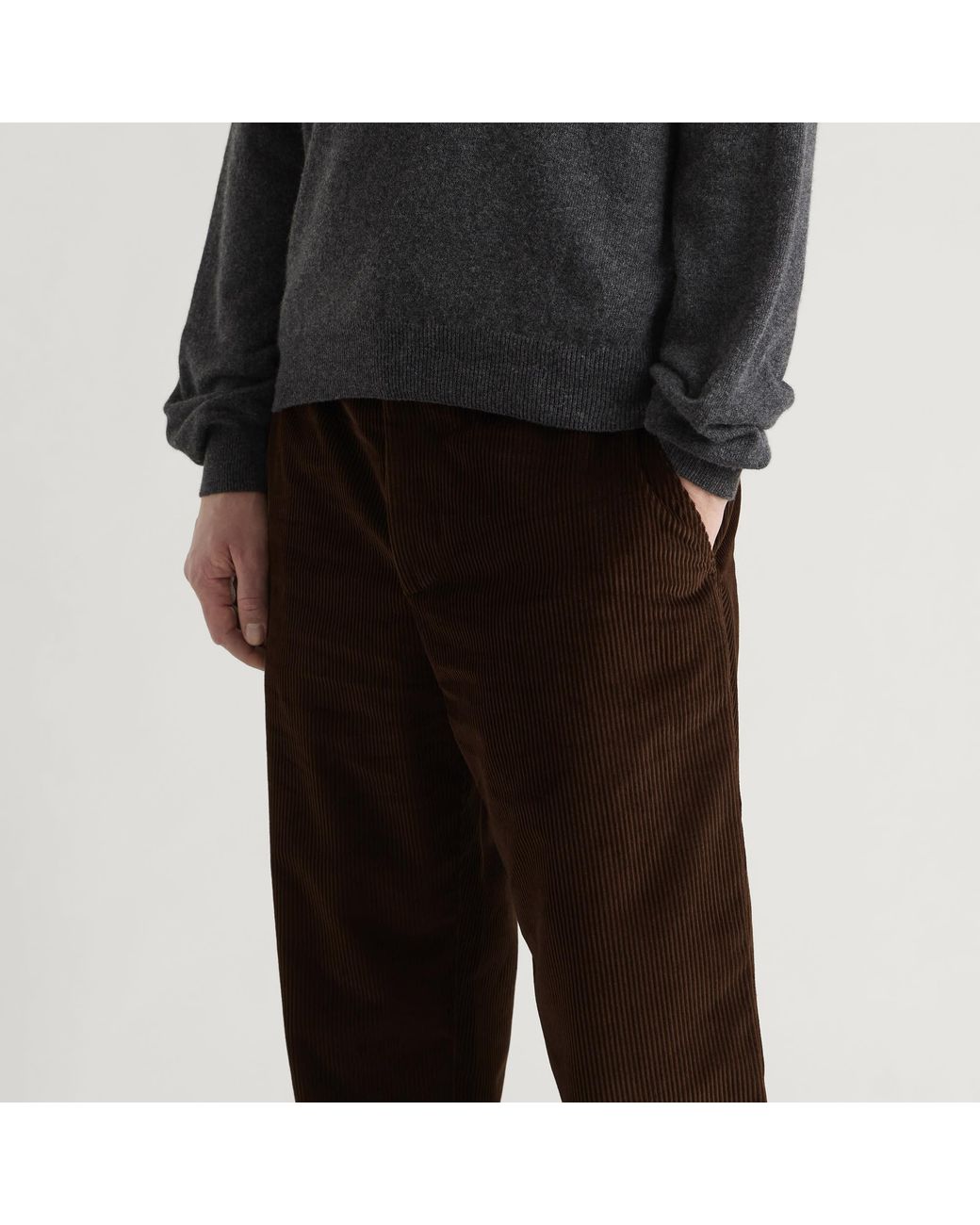 Moncler Black Corduroy Trousers for men