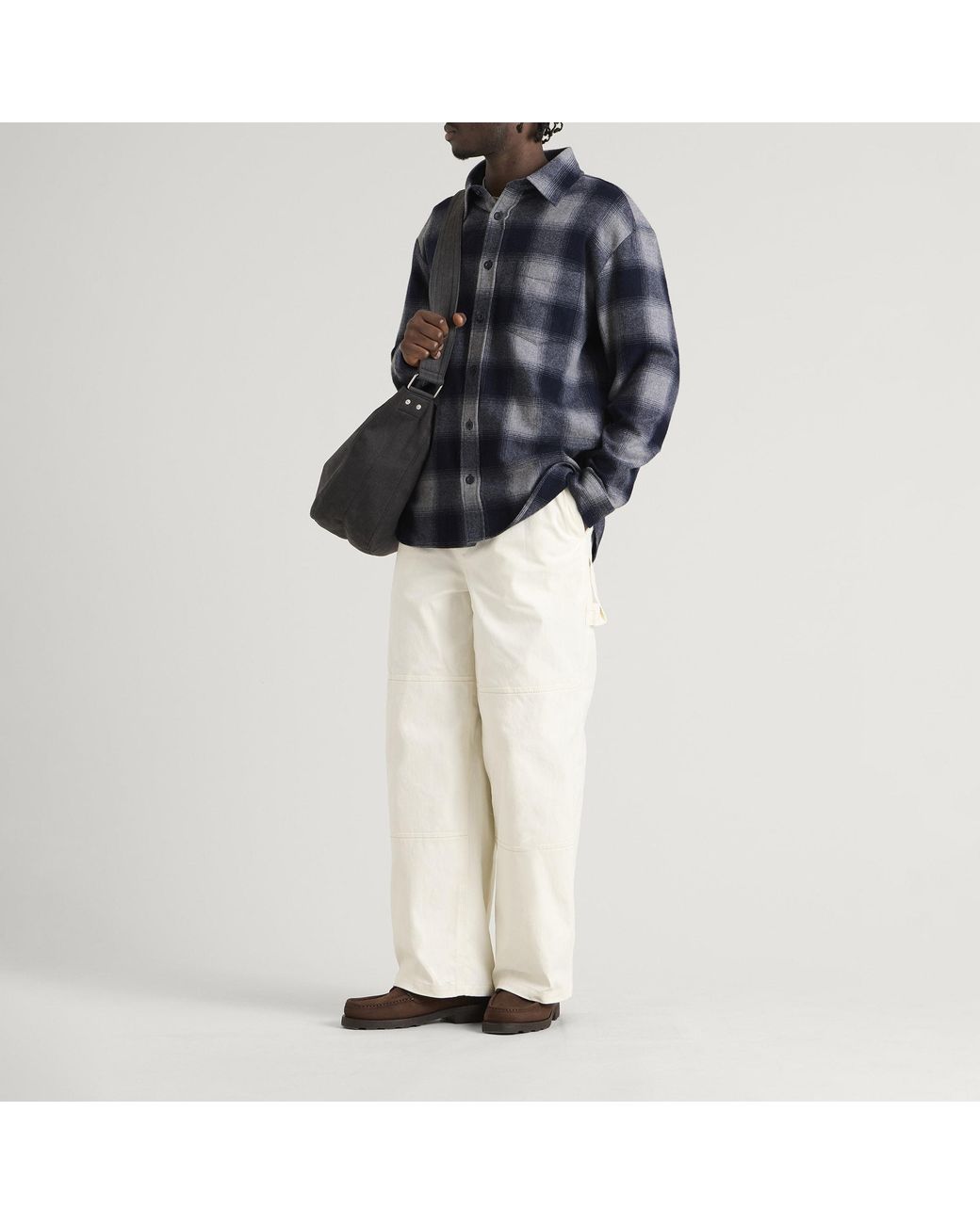 A.P.C. Blue Malaury Check Wool Overshirt for men