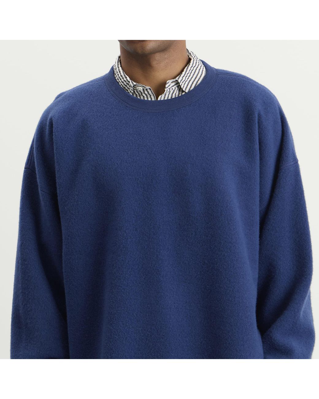 YMC Blue Wool Studio Sweatshirt for men