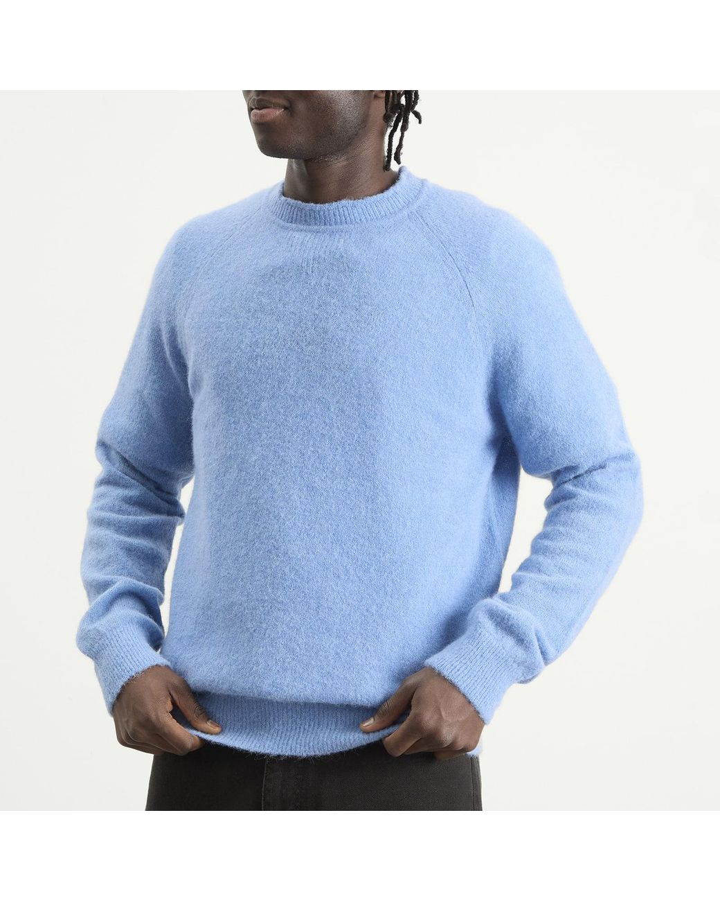Norse Projects Blue Skogafoss Baby Alpaca Jumper for men